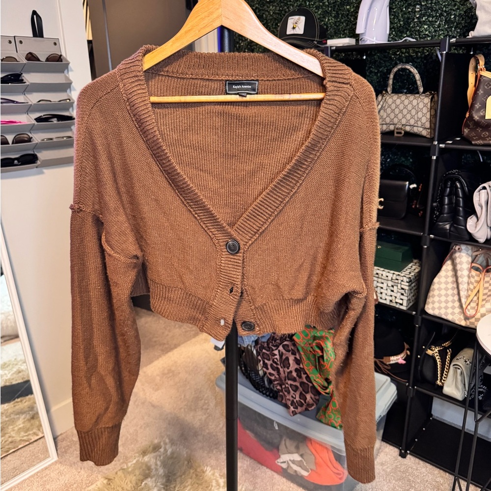 Kayla’s Armoire Cropped Button-Up Cardigan